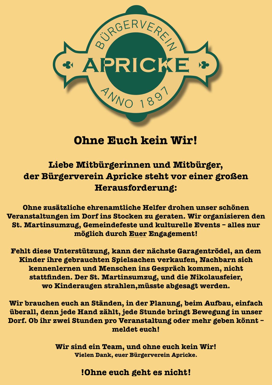 Ohne Euch kein Wir